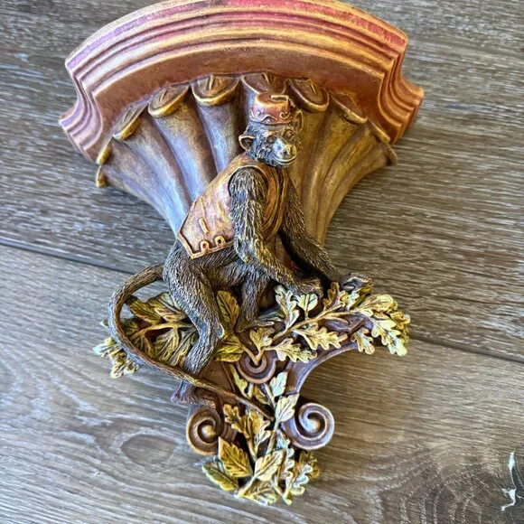 Vintage Bell Hop Monkey Wall Sconce/shelf plate - Picture 11 of 12